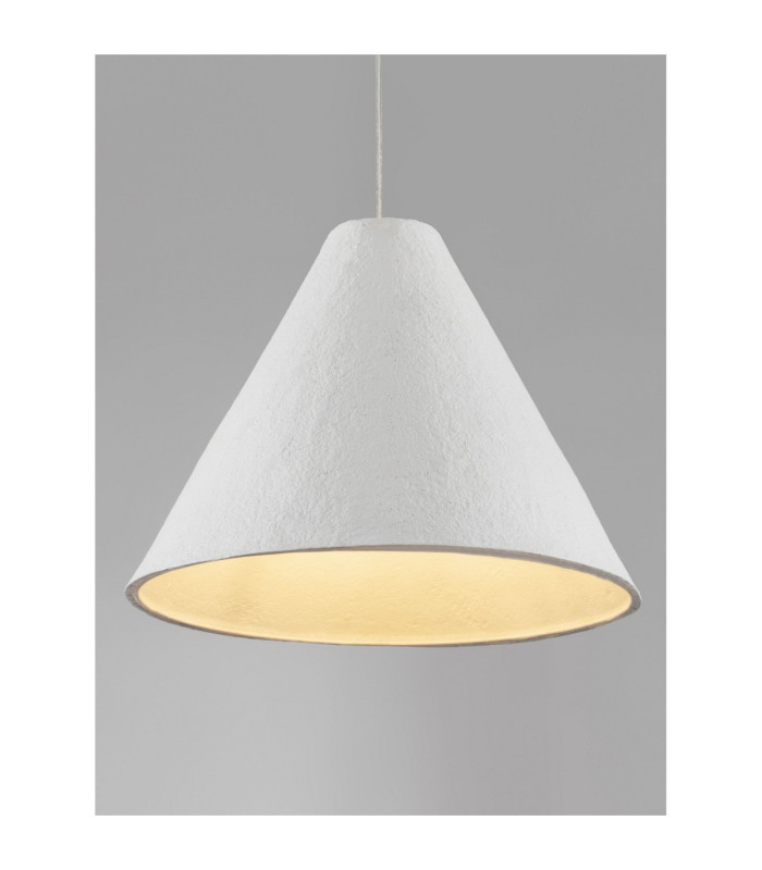 Joelle 45cm Dome Pendant Ceiling Light Rough White E27 1x12W-6
