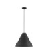 Joelle 45cm Dome Pendant Ceiling Light Rough Black E27 1x12W-1