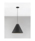 Joelle 45cm Dome Pendant Ceiling Light Rough Black E27 1x12W-4