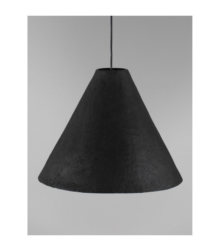 Joelle 45cm Dome Pendant Ceiling Light Rough Black E27 1x12W-5