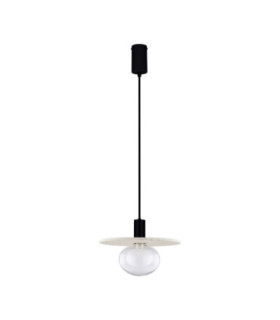 Vrahos Dome Pendant Ceiling Light Beige E27 1x12W-1
