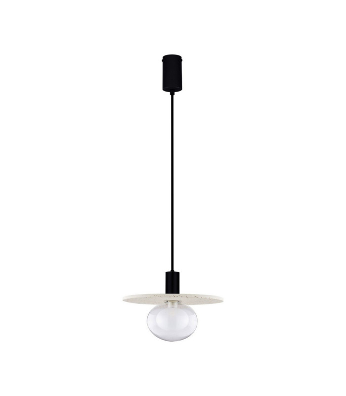 Vrahos Dome Pendant Ceiling Light Beige E27 1x12W-1