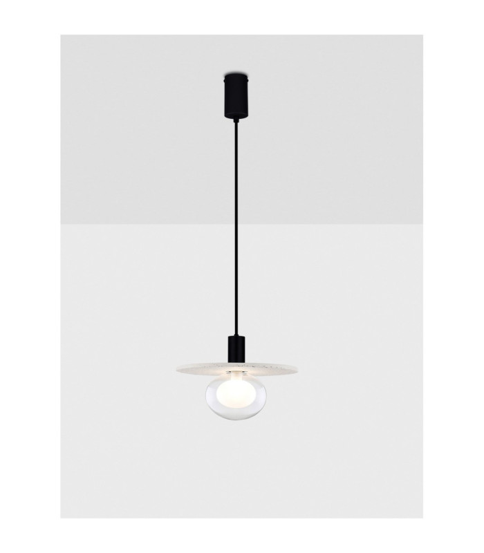 Vrahos Dome Pendant Ceiling Light Beige E27 1x12W-4
