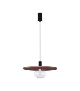 Vrahos Dome Pendant Ceiling Light Red E27 1x12W-1