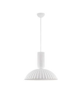 Ammos II 50cm Dome Pendant Ceiling Light White E27 1x12W-1
