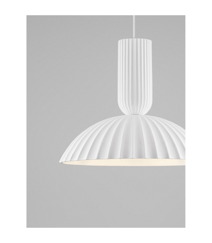 Ammos II 50cm Dome Pendant Ceiling Light White E27 1x12W-5