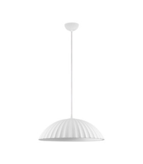 Ammos 50cm Dome Pendant Ceiling Light White E27 1x12W-1