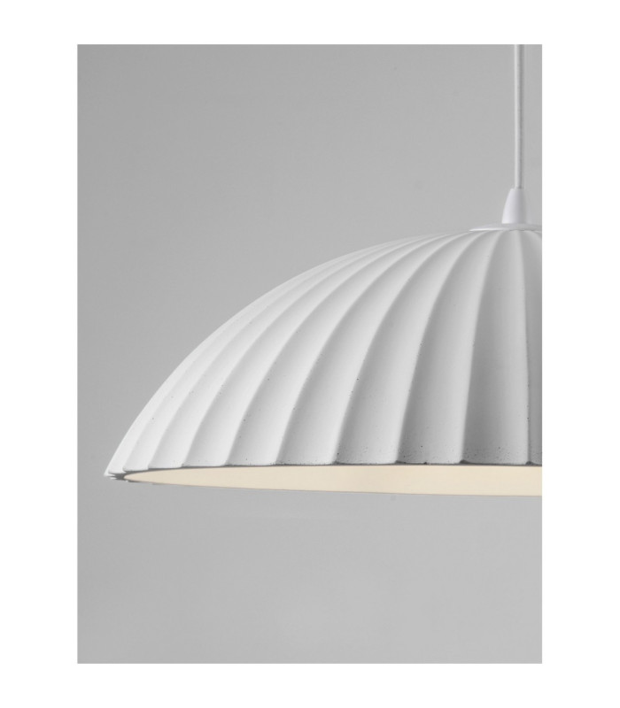 Ammos 50cm Dome Pendant Ceiling Light White E27 1x12W-5
