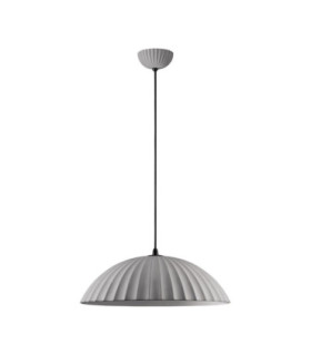 Ammos Dome Pendant Ceiling Light Grey E27 1x12W-1