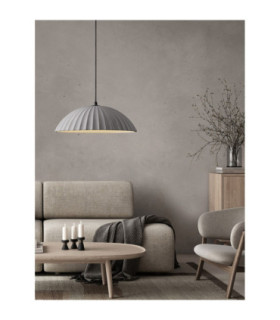 Ammos Dome Pendant Ceiling Light Grey E27 1x12W-2