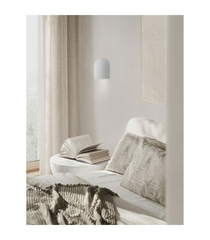 Ammos Plaster Wall Lamp White GU10 1x10W-2