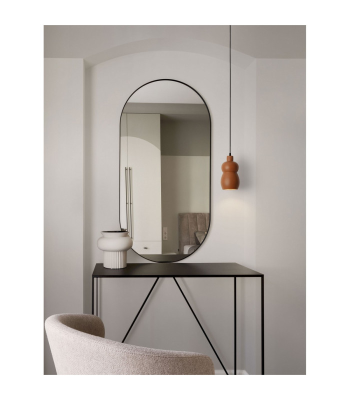 Theros Slim Pendant Ceiling Light Terracotta E27 1x12W-2