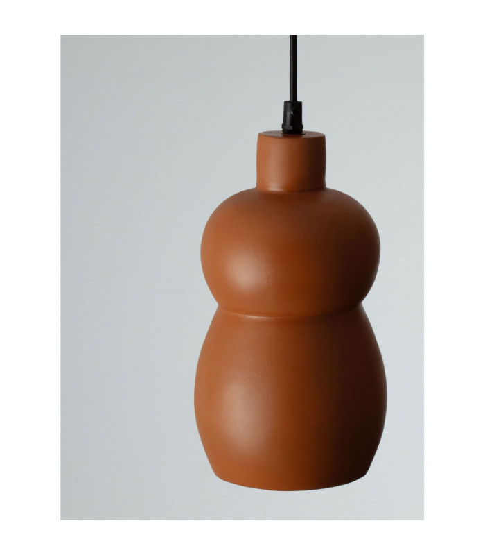 Theros Slim Pendant Ceiling Light Terracotta E27 1x12W-5