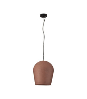 Omio 29cm Dome Pendant Ceiling Light Red Sandstone E27 1x12W IP55-1