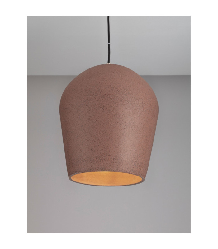 Omio 29cm Dome Pendant Ceiling Light Red Sandstone E27 1x12W IP55-5