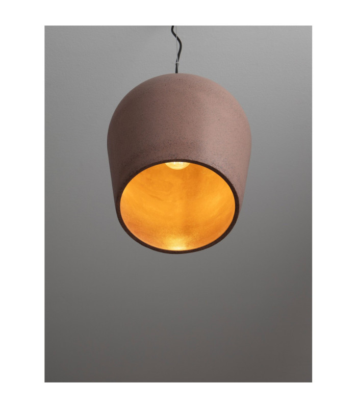 Omio 29cm Dome Pendant Ceiling Light Red Sandstone E27 1x12W IP55-7