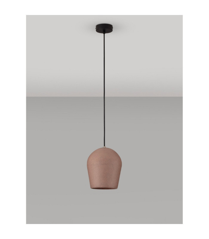 Omio 20cm Dome Pendant Ceiling Light Red Sandstone E27 1x12W IP55-3