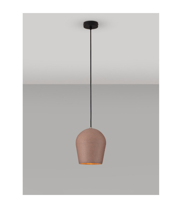 Omio 20cm Dome Pendant Ceiling Light Red Sandstone E27 1x12W IP55-4