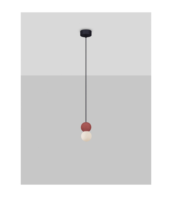 Zero Slim Pendant Ceiling Light Red LED G9 1X5W-4