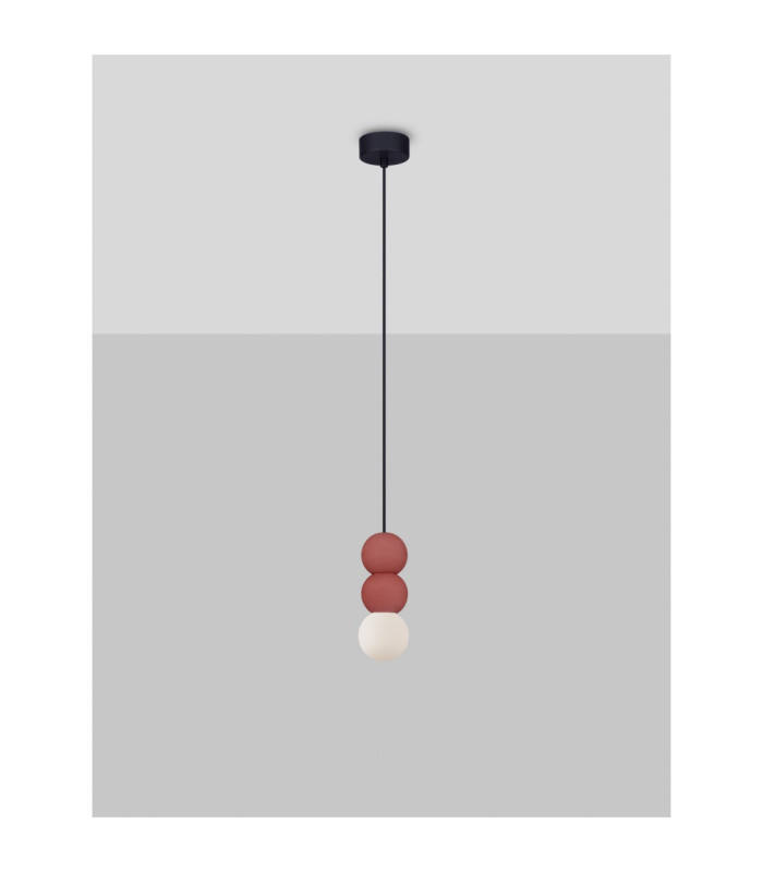 Zero II Slim Pendant Ceiling Light Red LED G9 1X5W-4