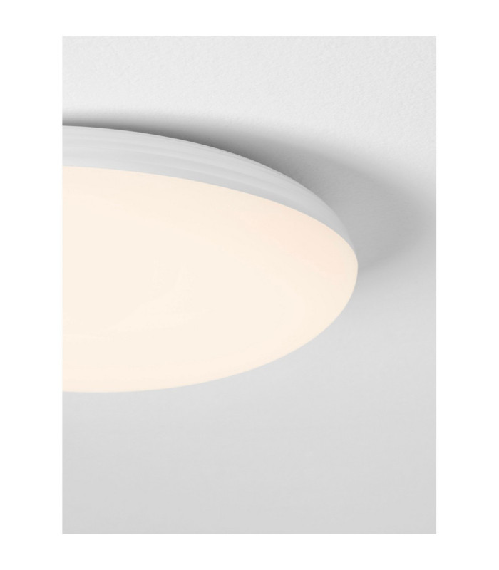 Solvia Flush Ceiling Light Sandy White Triac Dimmable LED 18W 1440lm IP54 2700-3000-4000K-5