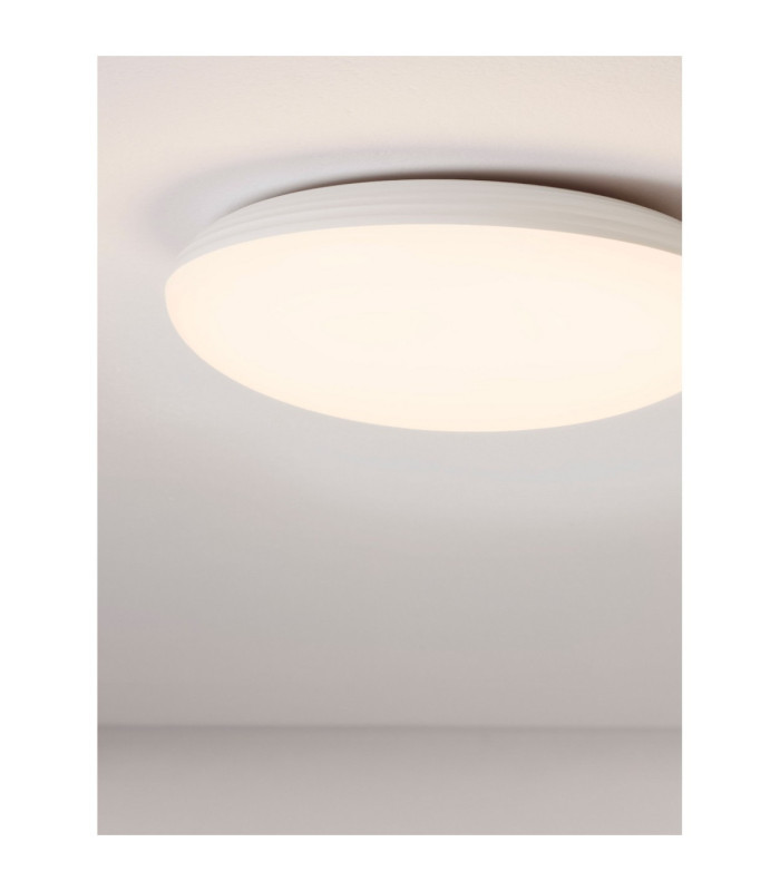 Solvia Flush Ceiling Light Sandy White Triac Dimmable LED 18W 1440lm IP54 2700-3000-4000K-6