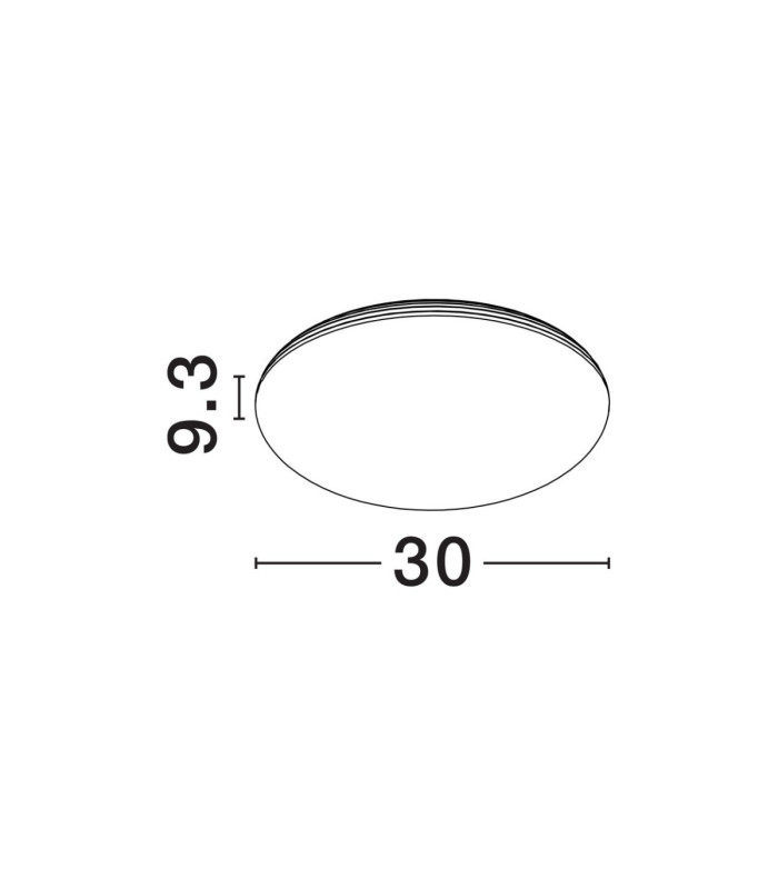 Solvia Flush Ceiling Light Sandy White Triac Dimmable LED 18W 1440lm IP54 2700-3000-4000K-7