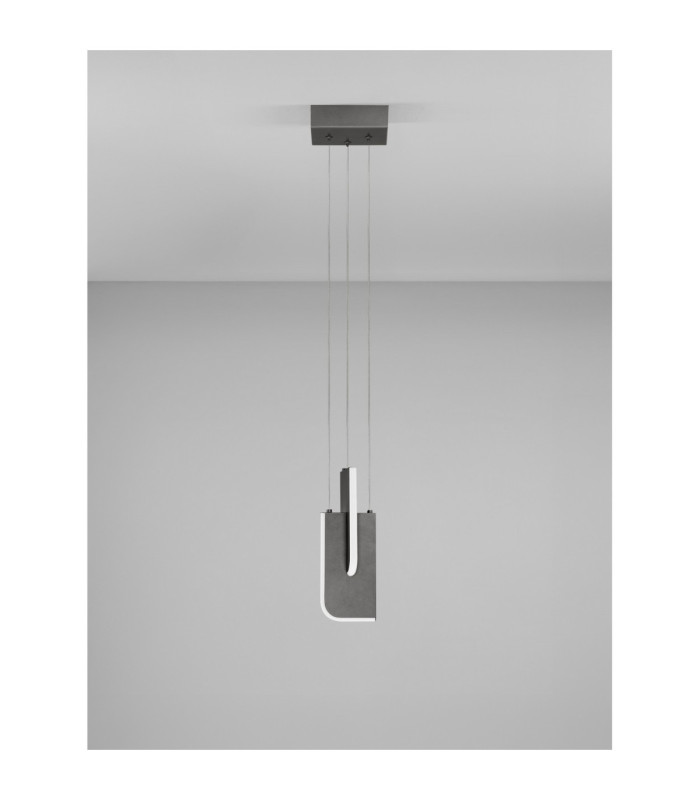 Totem Integrated LED Pendant Ceiling Light Silver Grey Triac Dimmable LED 9W 380lm 3000K-3