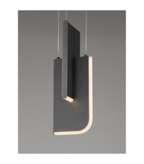 Totem Integrated LED Pendant Ceiling Light Silver Grey Triac Dimmable LED 9W 380lm 2700K-2