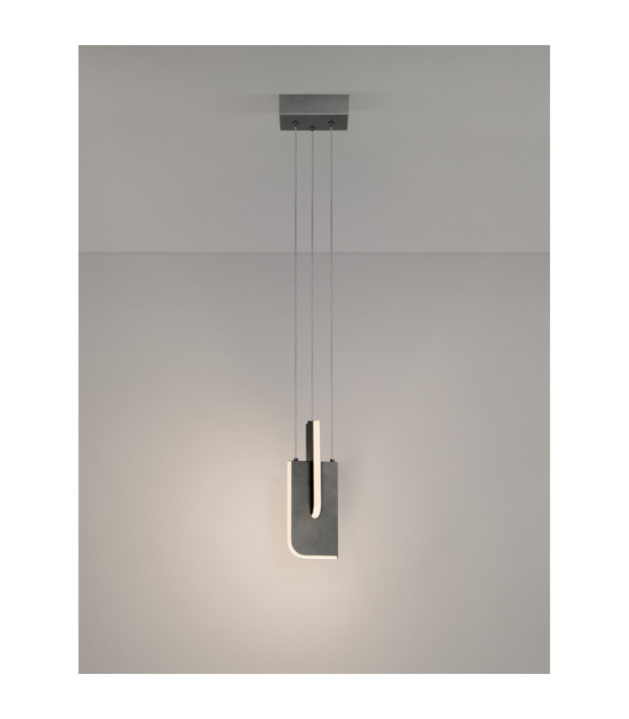 Totem Integrated LED Pendant Ceiling Light Silver Grey Triac Dimmable LED 9W 380lm 2700K-4