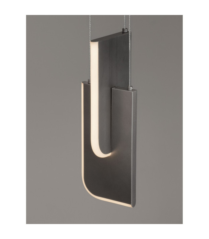 Totem Integrated LED Pendant Ceiling Light Silver Grey Triac Dimmable LED 9W 380lm 2700K-5