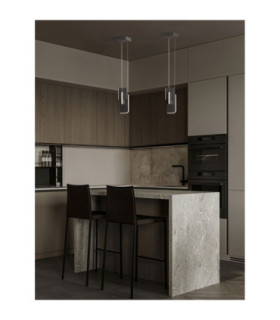 Totem Integrated LED Pendant Ceiling Light Silver Grey Triac Dimmable LED 11W 464lm 3000K-2