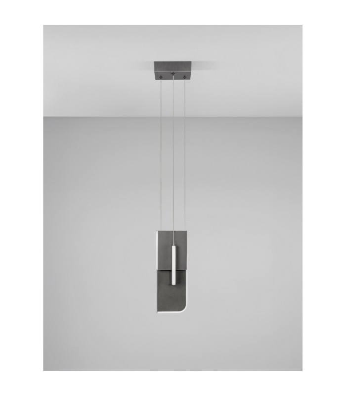 Totem Integrated LED Pendant Ceiling Light Silver Grey Triac Dimmable LED 11W 464lm 3000K-3