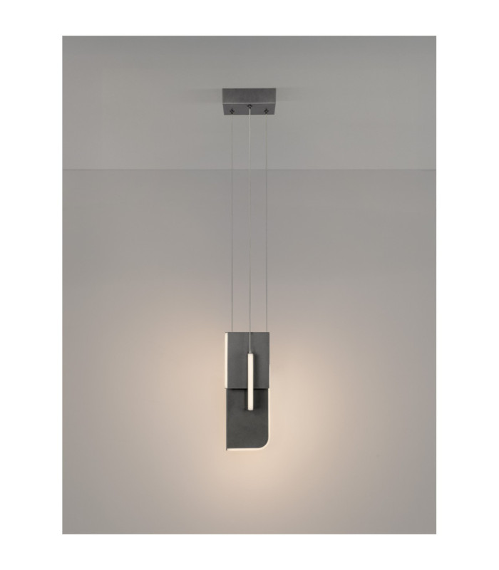 Totem Integrated LED Pendant Ceiling Light Silver Grey Triac Dimmable LED 11W 464lm 3000K-4