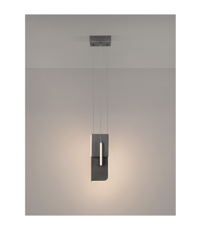 Totem Integrated LED Pendant Ceiling Light Silver Grey Triac Dimmable LED 11W 464lm 2700K-4