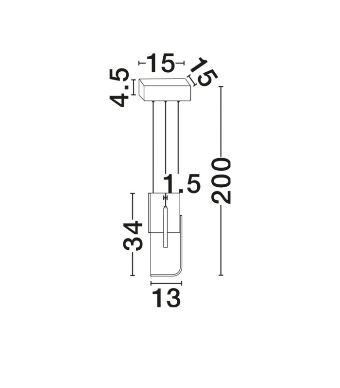 Totem Integrated LED Pendant Ceiling Light Silver Grey Triac Dimmable LED 11W 464lm 2700K-7