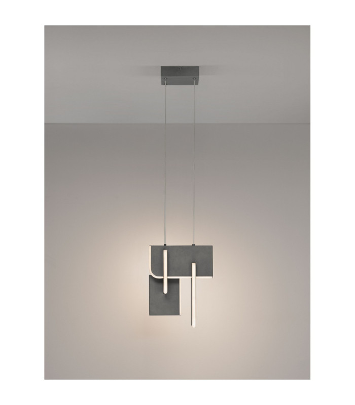 Totem Integrated LED Pendant Ceiling Light Silver Grey Triac Dimmable LED 20W 796lm 3000K-4