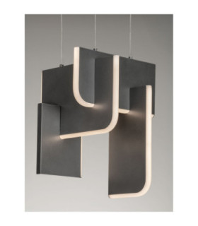 Totem Integrated LED Pendant Ceiling Light Silver Grey Triac Dimmable LED 20W 796lm 2700K-2