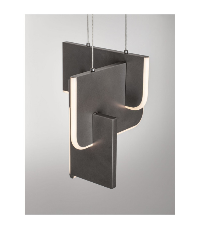 Totem Integrated LED Pendant Ceiling Light Silver Grey Triac Dimmable LED 20W 796lm 2700K-5