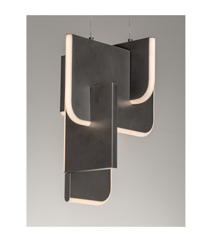 Totem Integrated LED Pendant Ceiling Light Silver Grey Triac Dimmable LED 20W 796lm 2700K-6