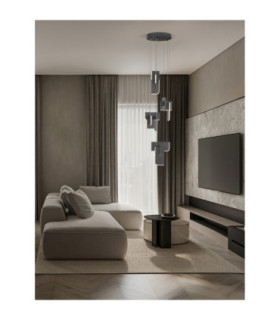 Totem Integrated LED Pendant Ceiling Light Silver Grey Triac Dimmable LED 52W 2002lm 3000K-2