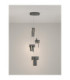 Totem Integrated LED Pendant Ceiling Light Silver Grey Triac Dimmable LED 52W 2002lm 3000K-4