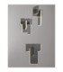 Totem Integrated LED Pendant Ceiling Light Silver Grey Triac Dimmable LED 52W 2002lm 3000K-5