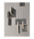 Totem Integrated LED Pendant Ceiling Light Silver Grey Triac Dimmable LED 52W 2002lm 3000K-6