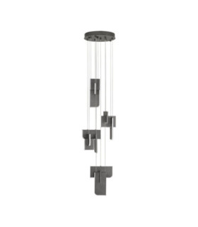 Totem Integrated LED Pendant Ceiling Light Silver Grey Triac Dimmable LED 52W 2002lm 2700K-1