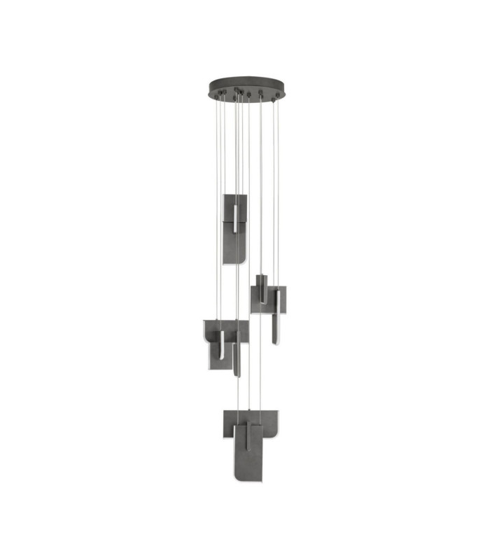 Totem Integrated LED Pendant Ceiling Light Silver Grey Triac Dimmable LED 52W 2002lm 2700K-1