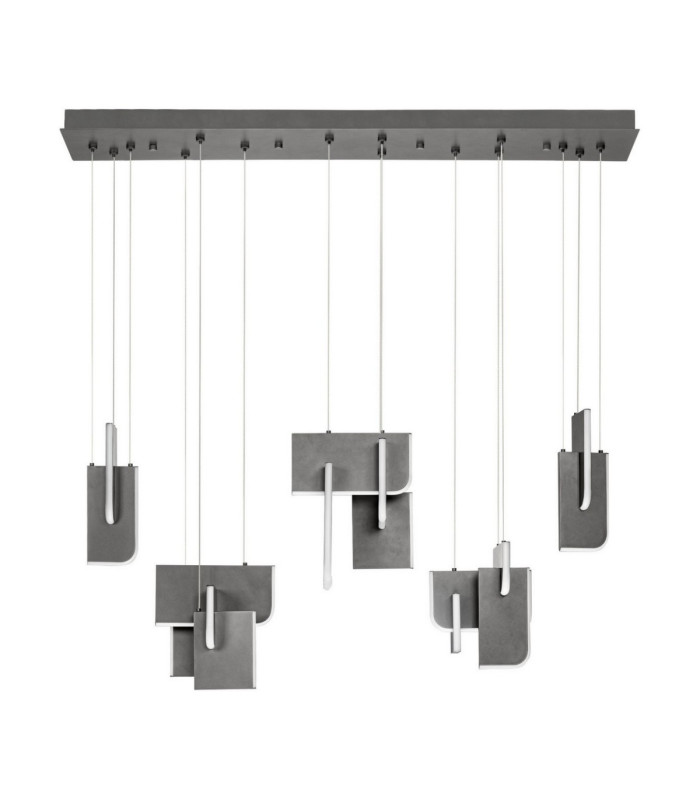 Totem Bar Pendant Ceiling Light Silver Grey Triac Dimmable LED 20W 796lm 3000K-1