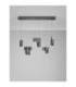 Totem Bar Pendant Ceiling Light Silver Grey Triac Dimmable LED 20W 796lm 3000K-3