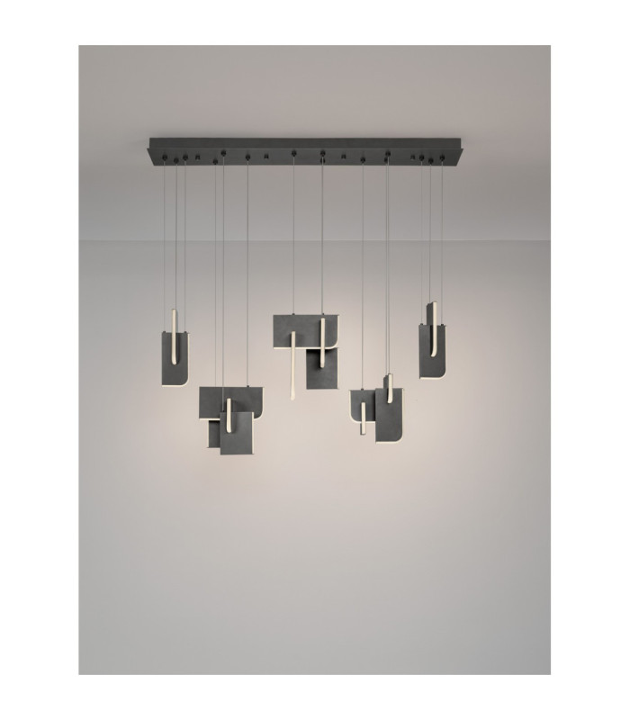 Totem Bar Pendant Ceiling Light Silver Grey Triac Dimmable LED 20W 796lm 3000K-4
