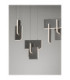 Totem Bar Pendant Ceiling Light Silver Grey Triac Dimmable LED 20W 796lm 3000K-5
